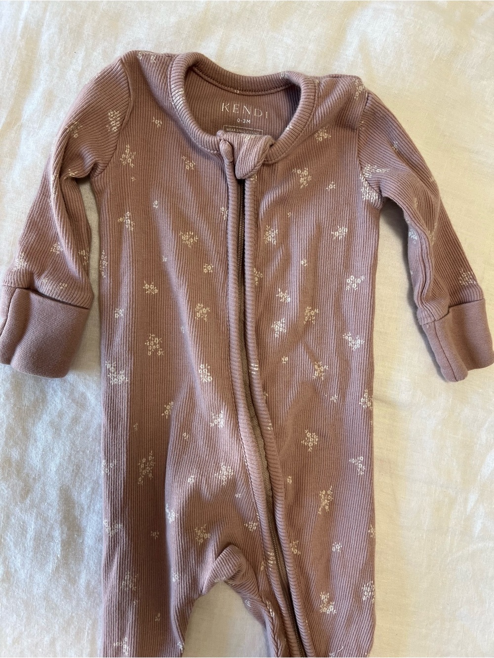 Colored Organics Mauve Footie Pajamas 2